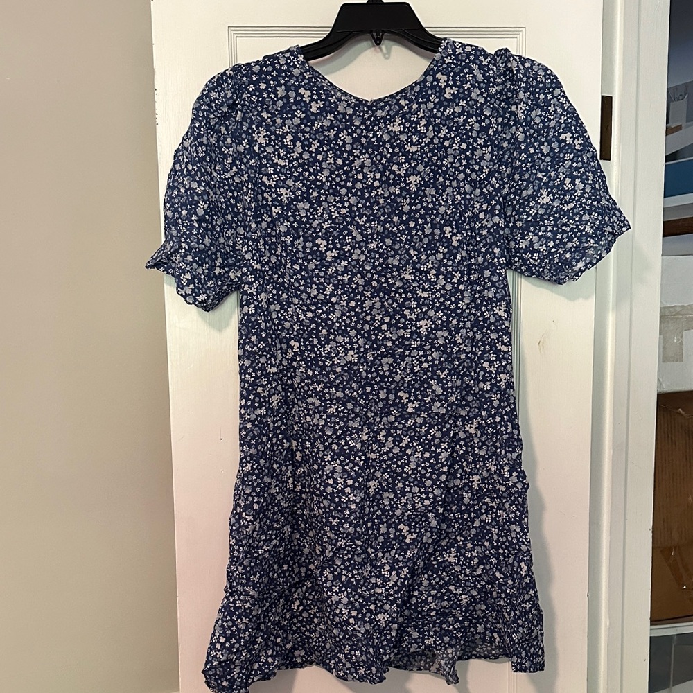 Floral Open Back Mini Dress